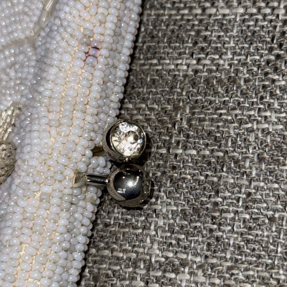 Vintage 1950s Evening Clutch White Seed Pearls Hand-Made Japan, - Picture 5 of 7